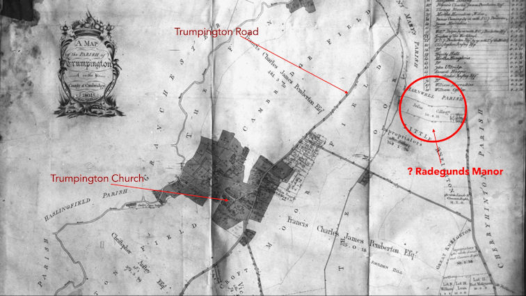 Figure 6: Trumpington Inclosure Award Map, 1804.