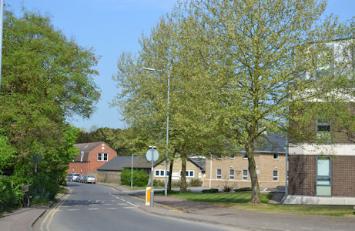 Maris Lane from the High Street, with Bidwell's to the right. Photo: Andrew Roberts, 22 April 2011.