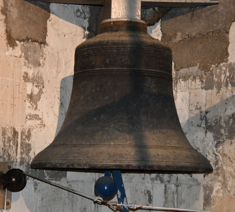 The Sanctus bell, Trumpington Parish Church. Photo: Edmund Brookes, 2023.