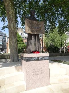 The statue of Millicent Fawcett in Parliament Square. Photo: Andrew Roberts, 18 May 2018.