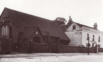 Trumpington Village Hall and the Tally Ho.