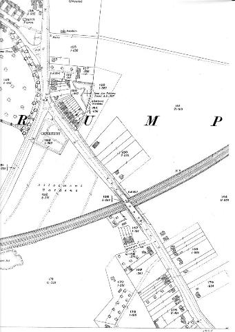 Ordnance Survey map, 1925, showing the spread of housing, particularly beyond the railway line.