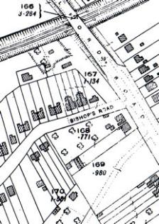 The development of Bishop’s Road, Ordnance Survey map from 19239.