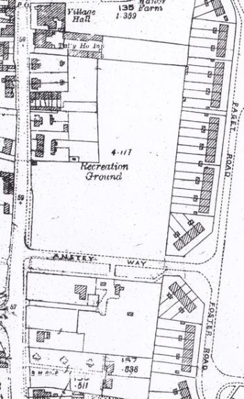 Ordnance Survey map of the Recreation Ground in 1950.