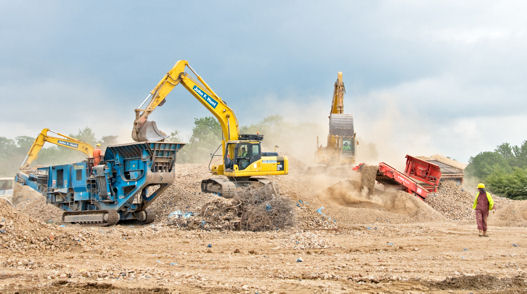 The last pieces of the former Plant Breeding Institute buildings being removed from the site, 2009. Photo: Stephen Brown.