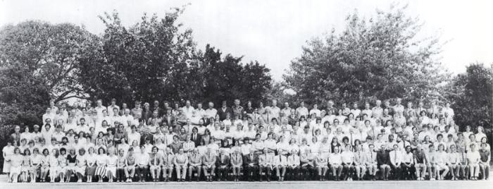 The Plant Breeding Institute staff in 1984. Photo: Edward Leigh.