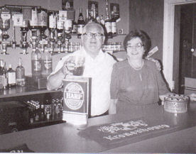 Frank and Florence Jones, landlords of the Red Lion in the 1970s.