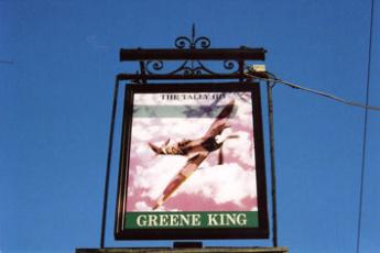 The Tally Ho public house sign. Photo: Peter Dawson, March 2009.