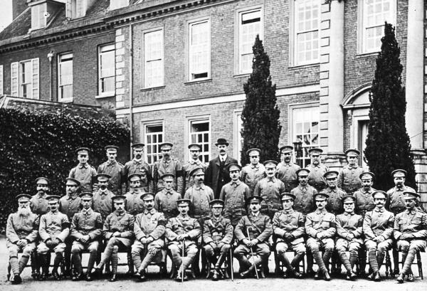 Trumpington Volunteer Training Corps at Anstey Hall, November 1915. Percy Robinson collection.