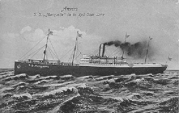 The torpedoed �S.S. Marquette.� Photo, with permission, Jean-Marc Van Ravels.