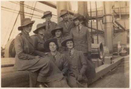 A Scottish Women's Hospital Unit en route to Archangel, Moscow and Serbia, 1916. Women’s Library Archives.