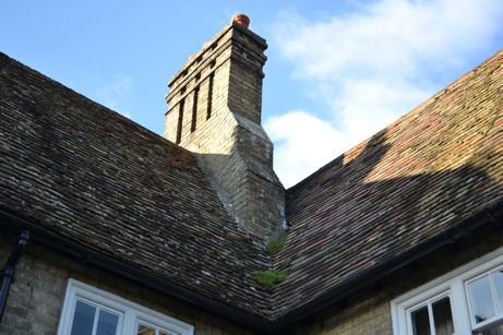 The roof line and chimney of the School House. Photo: Andrew Roberts, January 2011.