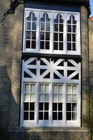 The windows on the south elevation of the School House. Photo: Andrew Roberts, January 2011.
