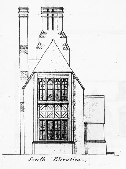 South elevation, Trumpington School House. Source: Cambridgeshire Archives.