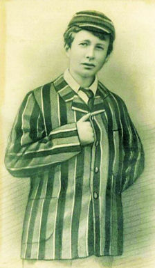 A pupil in an old school blazer, St Faith’s School.