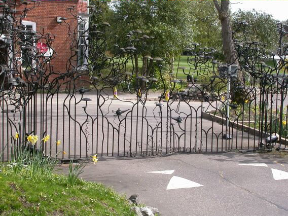 Entrance gates to St Faith’s school. Photo: Howard Slatter, 2010.