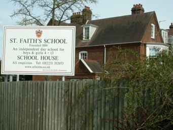 [Entrance to St Faith’s school with St Faith’s house in the background, 2010.