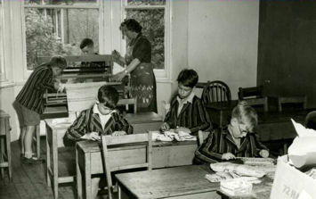 Eager St Faith’s pupils from the post-War period.