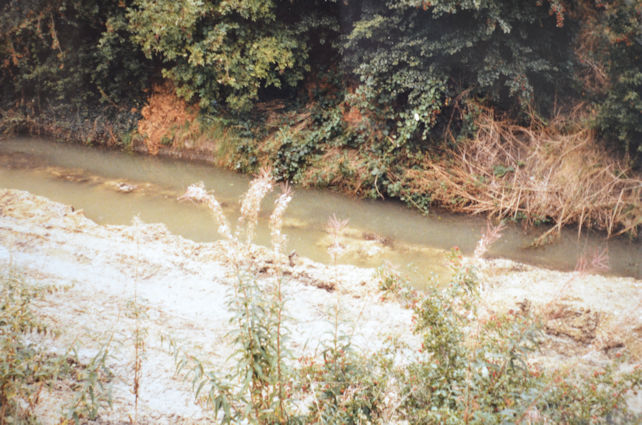 112: At this point the stream is about four times wider than before. Pam Stacey, 22 September 1985.