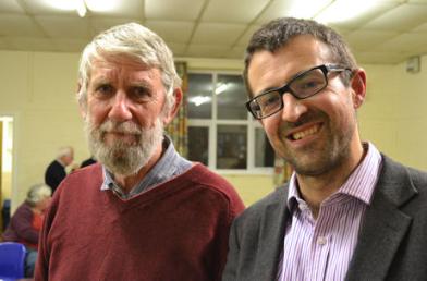 Howard Slatter and Dr Dan Todman at the Local History Group meeting, 23 October 2014.
