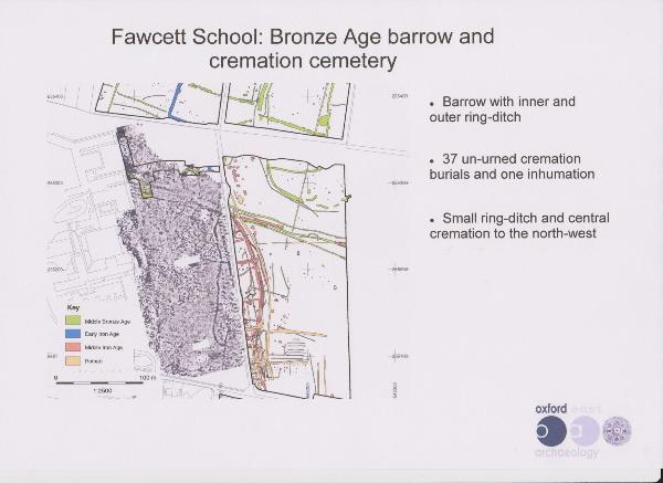 The Bronze Age barrow and cremation cemetery, Fawcett School site. Oxford Archaeology East.
