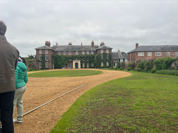 The grounds of Trumpington Hall, Local History Group walk, 1 June 2023. Photo: Janelle Robbins.
