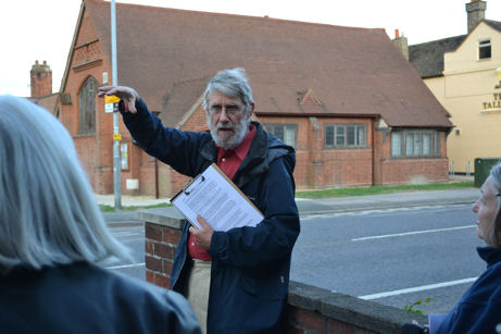 Howard Slatter outside Bidwells, opposite the Village Hall. Photo: Andrew Roberts.