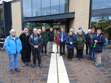 Local History Group walk from the Clay Farm Centre. Photo: Andrew Roberts, 13 June 2019.