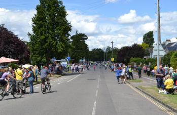 Immediately after the race on Shelford Road. Photo: Andrew Roberts, 7 July 2014.