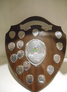 Cambs 5 a Side League, Division One Champions plaque, Trumpington Tornadoes Champions 2004-5, 2007-8, 2009-10, 2010-11, 2011-12. Source: Jo Smith. Photo: Wendy Roberts, 3 May 2019.