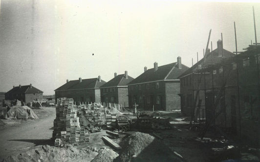 Construction of homes in Foster Road, c. 1946. Cambridgeshire Collection (stop 14).