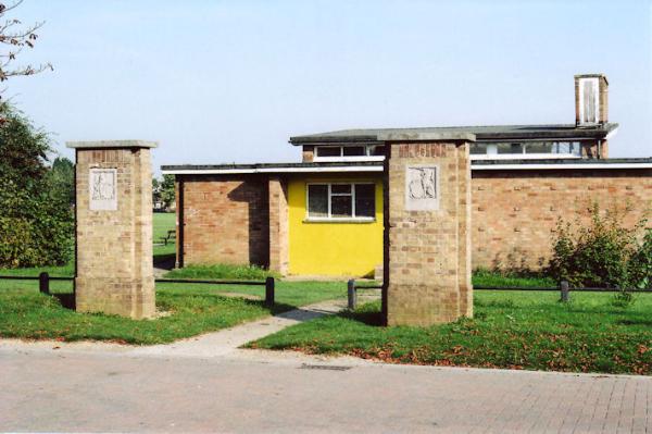 Trumpington Pavilion in 2008, shortly before rebuilding. Andrew Roberts (stop 13).