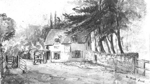Shelford turnpike cottage and toll gate, M. Wale, c. 1858. Cambridgeshire Collection (stop 11).
