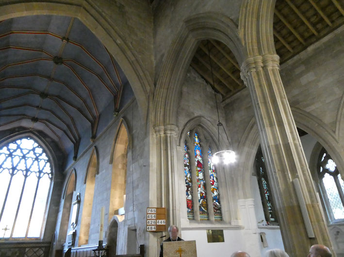 The nave and chancel, Trumpington Church. Photo: Andrew Roberts, 7 May 2026.