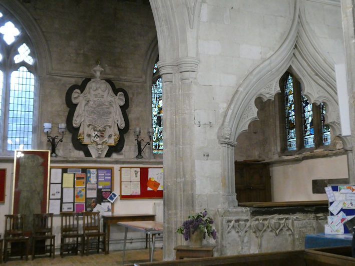 The Pemberton chapel from the nave, Trumpington Church. Photo: Andrew Roberts, 7 May 2026.