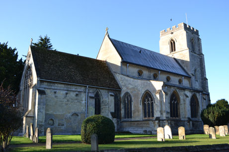 Trumpington Church from the north. Photo: Andrew Roberts, 18 October 2011.