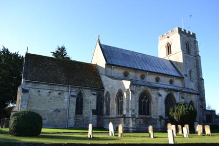 The north side of Trumpington Church. Photo: Andrew Roberts, October 2011.