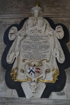 Monument to Sir Francis Pemberton (d. 1697) in the North Chapel, Trumpington Church. Photo: Andrew Roberts, October 2011.