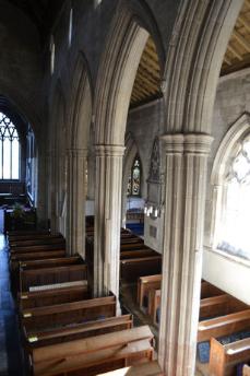 The South Aisle from the organ loft, Trumpington Church. Photo: Andrew Roberts, October 2011.