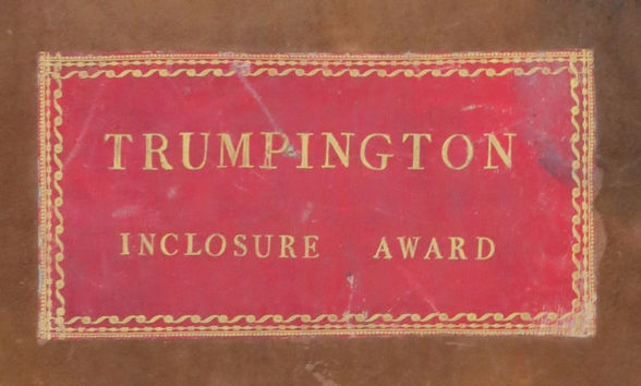 Detail of the cover from the Trumpington Inclosure Award, 1809. Cambridgeshire Archives. Reference KCB/8/4/1. Photo: Howard Slatter.