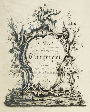 Cartouche on the 1804 Inclosure Map. Pemberton Archives, Trumpington Hall. Source: Antony Pemberton.