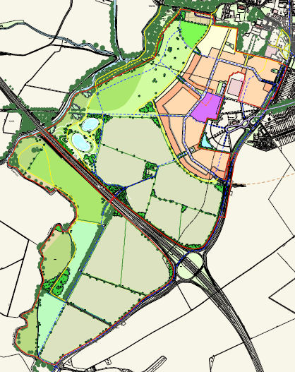 Trumpington Meadows Combined Masterplan, June 2007. Source: Grosvenor.