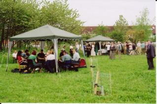 Opening of the Trumpington Community Orchard. Photo: Andrew Roberts, 4 May 2008.