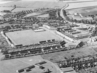 Aerial view of Trumpington from the north, late 1950s. Mr W. Stanion.