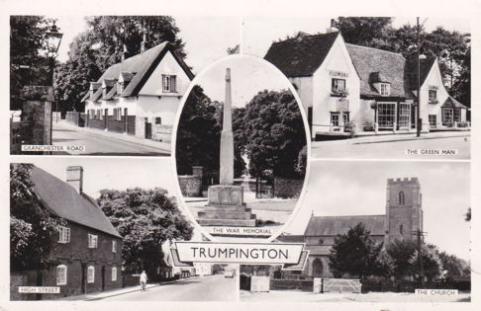 Postcard with 5 images of Trumpington, 1950s?