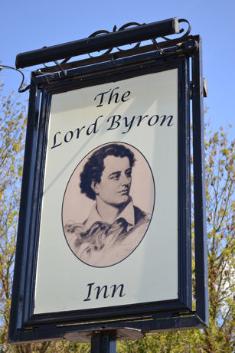 New sign for the Lord Byron Inn (formerly The Unicorn). Photo: Andrew Roberts, May 2012.