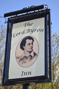 New sign for the Lord Byron Inn (formerly The Unicorn). Photo: Andrew Roberts, 13 May 2012.