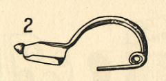 A La Certosa type Early Iron Age brooch (5th century BC) found in Trumpington. Illustrated in Victoria County History (1938), Volume 1, page 292.