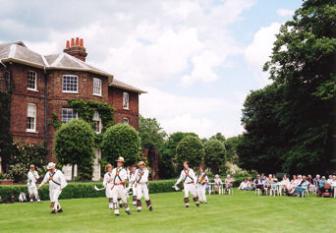 Cambridge Morris Men at the Summer Prom in celebration of the 100th anniversary of the opening of the Village Hall, Trumpington Hall, 14 June 2008