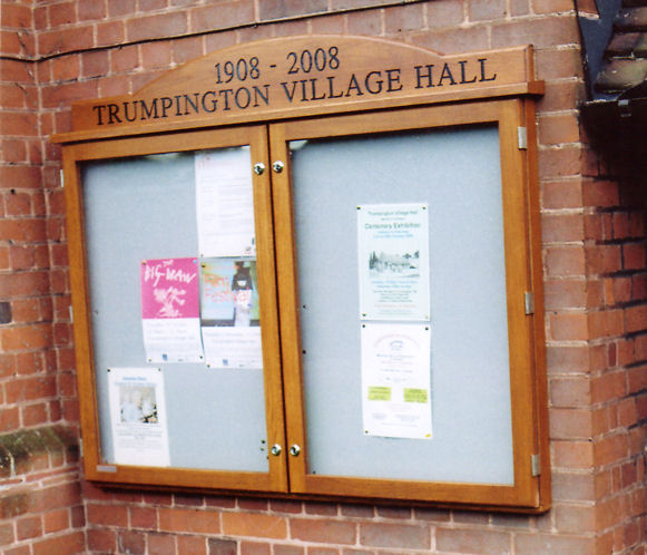 Commemorative notice board, October 2008.